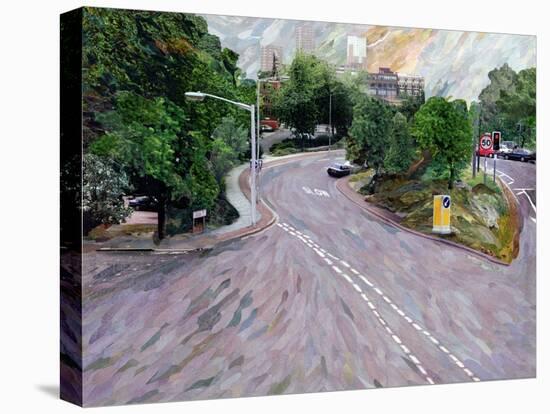 View from a Flyover-Ellen Golla-Stretched Canvas