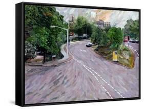 View from a Flyover-Ellen Golla-Framed Stretched Canvas