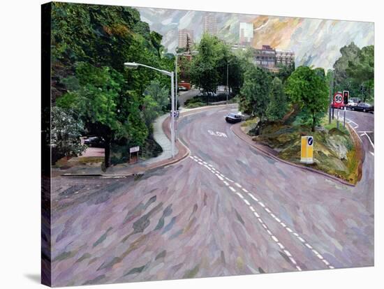 View from a Flyover-Ellen Golla-Stretched Canvas
