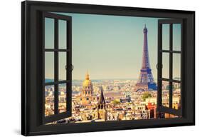 View From A Paris Window-null-Framed Poster