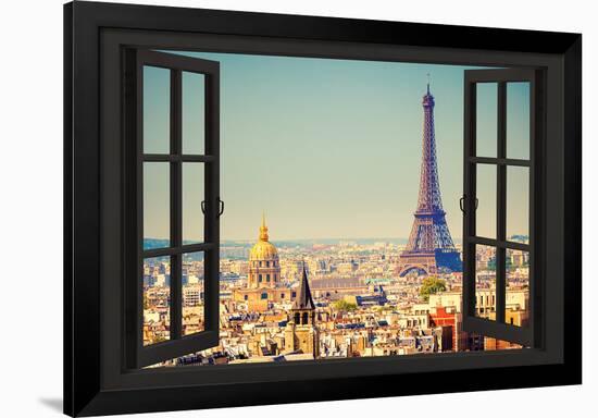 View From A Paris Window-null-Framed Poster