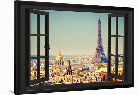 View From A Paris Window-null-Lamina Framed Poster