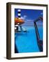 View from a Seaplane Cockpit of Man Swimming, Maldives, Indian Ocean-Papadopoulos Sakis-Framed Photographic Print