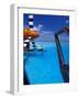 View from a Seaplane Cockpit of Man Swimming, Maldives, Indian Ocean-Papadopoulos Sakis-Framed Photographic Print