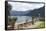 View from a Terrace, Villa Barbonella, Lake Como, Italian Lakes, Lombardy, Italy, Europe-James Emmerson-Framed Stretched Canvas