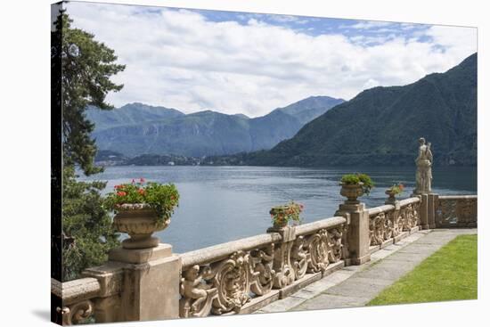 View from a Terrace, Villa Barbonella, Lake Como, Italian Lakes, Lombardy, Italy, Europe-James Emmerson-Stretched Canvas