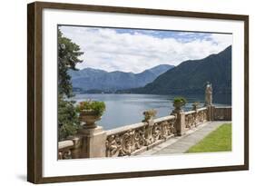 View from a Terrace, Villa Barbonella, Lake Como, Italian Lakes, Lombardy, Italy, Europe-James Emmerson-Framed Photographic Print