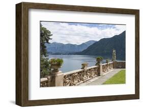 View from a Terrace, Villa Barbonella, Lake Como, Italian Lakes, Lombardy, Italy, Europe-James Emmerson-Framed Photographic Print