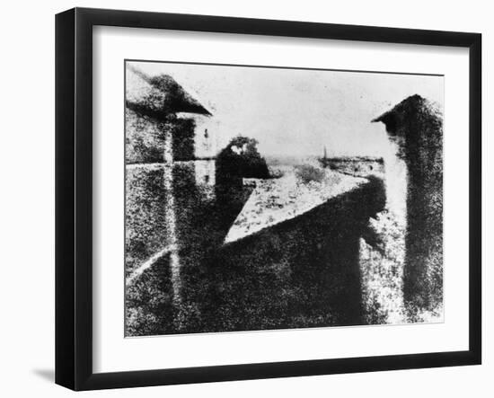 View from a Window at Le Gras, Saint-Loup-De-Varennes, 1827-Joseph Nicephore Niepce-Framed Photographic Print