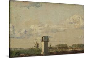 View From A Window In Toldbodvej Looking Towards The Citadel, c.1833-Christen Schjellerup Kobke-Stretched Canvas