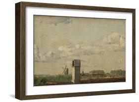 View From A Window In Toldbodvej Looking Towards The Citadel, c.1833-Christen Schjellerup Kobke-Framed Giclee Print