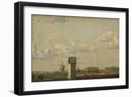 View From A Window In Toldbodvej Looking Towards The Citadel, c.1833-Christen Schjellerup Kobke-Framed Giclee Print