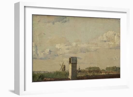 View From A Window In Toldbodvej Looking Towards The Citadel, c.1833-Christen Schjellerup Kobke-Framed Giclee Print