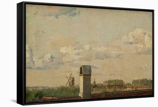 View from a Window in Toldbodvej Looking Towards the Citadel in Copenhagen, C.1833-Christen Schiellerup K?bke-Framed Stretched Canvas