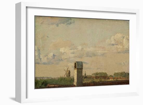 View from a Window in Toldbodvej Looking Towards the Citadel in Copenhagen, C.1833-Christen Schiellerup K?bke-Framed Giclee Print