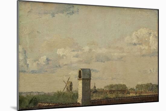 View from a Window in Toldbodvej Looking Towards the Citadel in Copenhagen, c. 1833-Christen Schjellerup Kobke-Mounted Premium Giclee Print