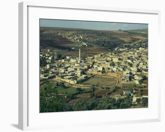 View from Above of Palestinian Village of Gilboa, Mount Gilboa, Palestinian Authority, Palestine-Eitan Simanor-Framed Photographic Print