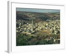 View from Above of Palestinian Village of Gilboa, Mount Gilboa, Palestinian Authority, Palestine-Eitan Simanor-Framed Photographic Print