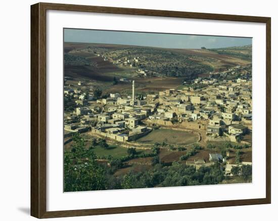 View from Above of Palestinian Village of Gilboa, Mount Gilboa, Palestinian Authority, Palestine-Eitan Simanor-Framed Photographic Print