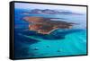View from Above, Stunning Aerial View of the Isola Piana Island and the Asinara Island Bathed by a-DaLiu-Framed Stretched Canvas