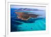 View from Above, Stunning Aerial View of the Isola Piana Island and the Asinara Island Bathed by a-DaLiu-Framed Photographic Print