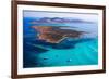 View from Above, Stunning Aerial View of the Isola Piana Island and the Asinara Island Bathed by a-DaLiu-Framed Photographic Print