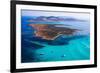 View from Above, Stunning Aerial View of the Isola Piana Island and the Asinara Island Bathed by a-DaLiu-Framed Photographic Print