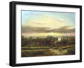 View from Above Wandsworth, Westminster and St Paul's in the Distance' C1849-1866-William James Grant-Framed Giclee Print