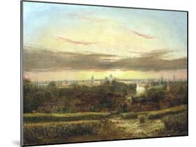 View from Above Wandsworth, Westminster and St Paul's in the Distance' C1849-1866-William James Grant-Mounted Giclee Print