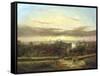 View from Above Wandsworth, Westminster and St Paul's in the Distance' C1849-1866-William James Grant-Framed Stretched Canvas