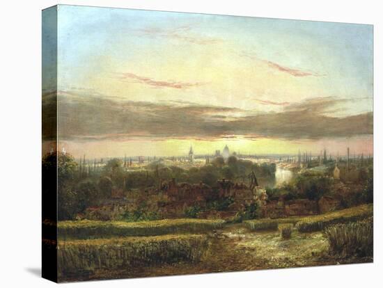 View from Above Wandsworth, Westminster and St Paul's in the Distance' C1849-1866-William James Grant-Stretched Canvas