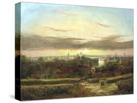 View from Above Wandsworth, Westminster and St Paul's in the Distance' C1849-1866-William James Grant-Stretched Canvas