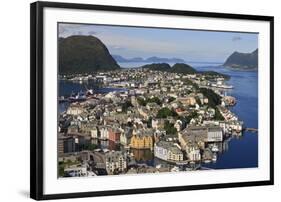 View from Aksla Hill over Alesund and Surrounding Waters, More Og Romsdal, Norway-Eleanor Scriven-Framed Photographic Print