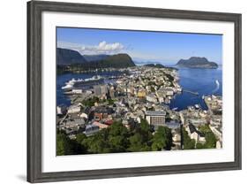 View from Aksla Hill over Alesund, More Og Romsdal, Norway, Scandinavia, Europe-Eleanor-Framed Photographic Print