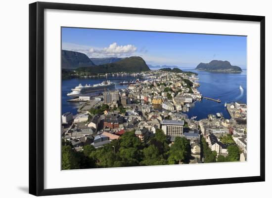 View from Aksla Hill over Alesund, More Og Romsdal, Norway, Scandinavia, Europe-Eleanor-Framed Photographic Print