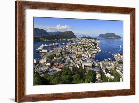 View from Aksla Hill over Alesund, More Og Romsdal, Norway, Scandinavia, Europe-Eleanor-Framed Photographic Print