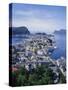 View from Aksla Over Alesund, Romsdal, Norway, Scandinavia, Europe-Geoff Renner-Stretched Canvas