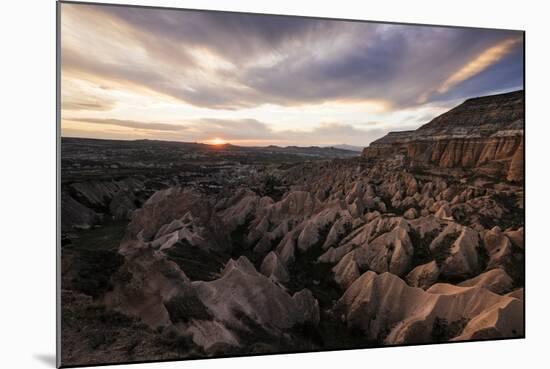 View from Aktepe Hill at Sunset over Red Valley-Ben Pipe-Mounted Photographic Print