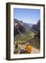 View from Angels Landing, Zion National Park, Utah, United States of America, North America-Gary Cook-Framed Photographic Print