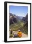 View from Angels Landing, Zion National Park, Utah, United States of America, North America-Gary Cook-Framed Photographic Print