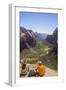 View from Angels Landing, Zion National Park, Utah, United States of America, North America-Gary Cook-Framed Photographic Print