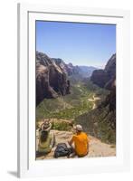 View from Angels Landing, Zion National Park, Utah, United States of America, North America-Gary Cook-Framed Photographic Print