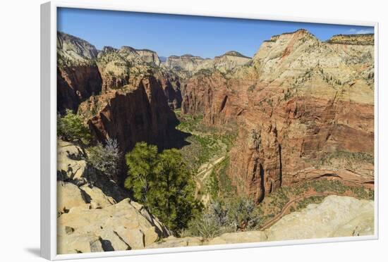 View from Angels Landing, Zion National Park, Utah, United States of America, North America-Gary-Framed Photographic Print