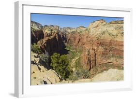 View from Angels Landing, Zion National Park, Utah, United States of America, North America-Gary-Framed Photographic Print