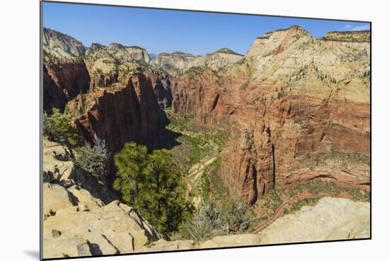 View from Angels Landing, Zion National Park, Utah, United States of America, North America-Gary-Mounted Photographic Print