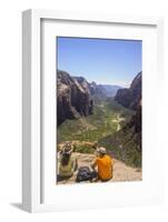 View from Angels Landing, Zion National Park, Utah, United States of America, North America-Gary Cook-Framed Photographic Print