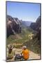 View from Angels Landing, Zion National Park, Utah, United States of America, North America-Gary Cook-Mounted Photographic Print