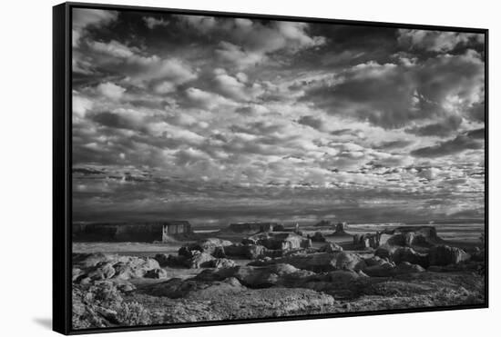 View from Atop Hunt's Mesa in Monument Valley Tribal Park of the Navajo Nation, Arizona and Utah-Jerry Ginsberg-Framed Stretched Canvas