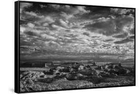 View from Atop Hunt's Mesa in Monument Valley Tribal Park of the Navajo Nation, Arizona and Utah-Jerry Ginsberg-Framed Stretched Canvas