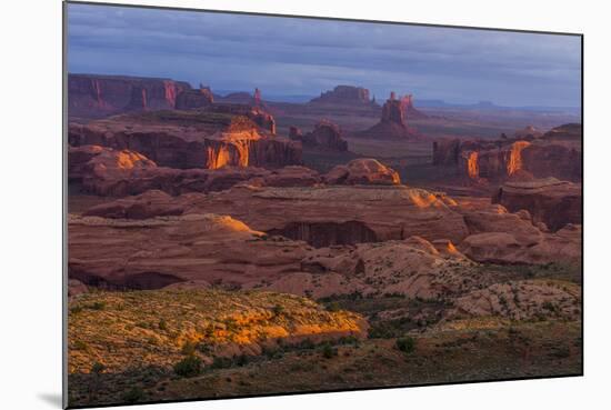 View from Atop Hunt's Mesa in Monument Valley Tribal Park of the Navajo Nation, Arizona and Utah-Jerry Ginsberg-Mounted Photographic Print